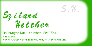 szilard welther business card