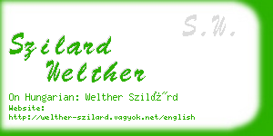 szilard welther business card